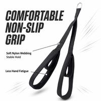 Sangles Powermax pour Reformer Pilates, avec anneaux en D, doubles boucles, poignées rembourrées, en nylon robuste, écologiques et antidérapantes