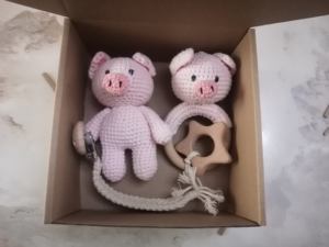 Personalizzato personalizzato personalizzato 100% fatto a mano all'uncinetto piccolo morbido coniglietto farcito set di giocattoli all'uncinetto per il regalo del bambino - Product Image 6