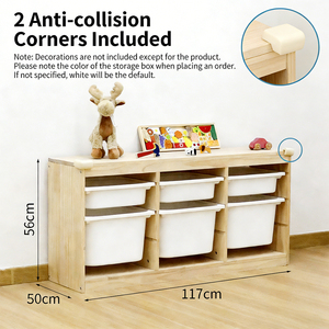 Armoire de rangement en bois avec bacs en <span class=keywords><strong>plastique</strong></span> <span class=keywords><strong>pour</strong></span> la chambre des enfants, organisateur de jouets, meubles de crèche, salle de jeux <span class=keywords><strong>pour</strong></span> enfants - Product Image 1