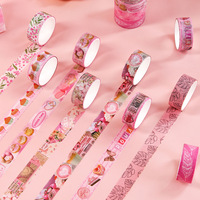 Ruban Washi Esthétique Rêveuse 10mm Ultra-Fin, Boîte de 10 Rouleaux, Boîte Cadeau en PVC Transparent pour Collectionneurs de Papeterie, Agendas et Créations Artisanales