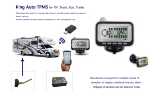 Camion numérique Ble 5.0 système de surveillance de la pression des pneus TPMS avertissement d'alarme pour iPhone IOS Android téléphone APP 2.4GHz <span class=keywords><strong>Kingauto</strong></span> KA-03 - Product Image 4