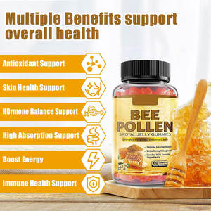 Biochealth Custom 500mg polen de abeja, 200mg jalea real, 200mg gomitas de propóleo de abeja para apoyo inmunológico, suplementos antioxidantes - Product Image 4