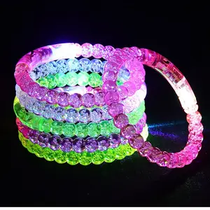 2024 Popular Acrylic Light LED Bracelet Flashing Multicolor Changing Concert Light Up Wristband For Party