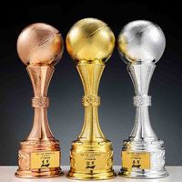 Petit pont de haute qualité en gros personnalisé cristal métal résine jeu de basket-ball MVP joueur trophée