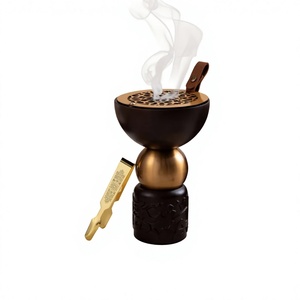 Quemador de incienso de resina de lujo, Mabkhara, incienso árabe de madera de agar y sándalo, decoración para el hogar con fragancia - Product Image 1