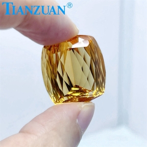 Piedra Preciosa de Citrino Natural Hermosa de Corte Milenio en Forma de Cojín de 30.85 Quilates, Piedra Suelta para Joyería con Certificado GRC - Product Image 2