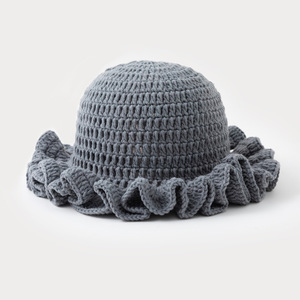 Handmade Crochet <strong>Bucket</strong> <strong>Hats</strong> for Women with Ruffles Custom <strong>Color</strong> Logo Knitted Casual Accessory - Product Image 6