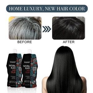 VOJO Tinta <span class=keywords><strong>per</strong></span> <span class=keywords><strong>Capelli</strong></span> Nera Naturale Permanente di Alta Qualità, Senza Ammoniaca, Non Appiccicosa, Colore Duraturo - Product Image 5