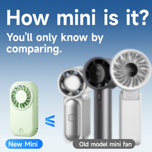 Ventilateur portable pliable à main haute vitesse avec logo personnalisé, vente en gros, 1200 mAh, 5 vitesses, pour voiture et extérieur - Product Image 2