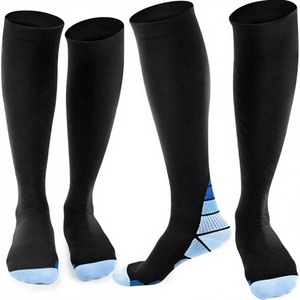 Knee High Crew Compression <b>Socks</b> Nylon <b>Running</b> Cycling Quick Dry Breathable Geometric Summer ODM Custom Digital Printing Cuff - Product Image 3