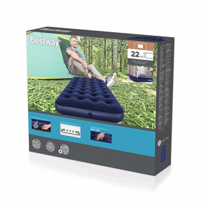 Colchón <span class=keywords><strong>Inflable</strong></span> <span class=keywords><strong>Bestway</strong></span> 67001 de 188 cm x 99 cm x 22 cm, Tamaño Individual, para Camping, Ecológico, para Hospital, Hotel, Dormitorio - Product Image 6