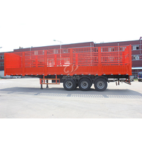 Remorque en acier résistante de camion de barrière d'enjeu de 60 tonnes semi pour le transport de cargaison de bétail