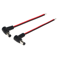 Câble d'alimentation 18AWG 90 degrés DC5.5mm X 2.1mm 12V, adaptateur de connecteur pour caméra de sécurité, bande LED, routeur DVR
