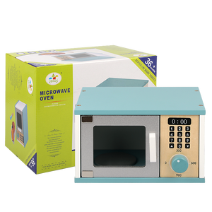 Horno Microondas de Juguete de Madera Realista para Niños, Juguete de Cocina de Simulación - Product Image 5