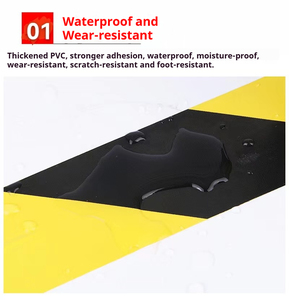 Cinta <span class=keywords><strong>de</strong></span> Advertencia Impermeable <span class=keywords><strong>de</strong></span> PVC Negra y Amarilla <span class=keywords><strong>de</strong></span> 33 m y 0,15 mm <span class=keywords><strong>de</strong></span> Grosor, Suministro del Fabricante OEM, Embalaje Blue Whale, Cinta <span class=keywords><strong>de</strong></span> Goma Individual - Product Image 3