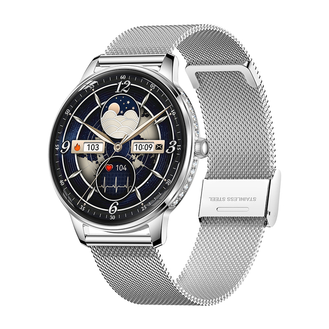 TKYUAN 8mm Ultra-thin Body Smart Watch 1.19-inch AMOLED Screen BT Call NFC Function Deep Waterproof Outdoor Sports Smartwatch