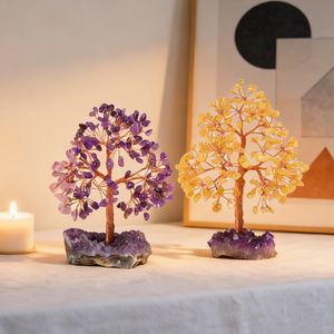 Wholesale Natural Healing Crystal Stones <b>Tree</b> Titanium Aura Cluster Base Crystal Money <b>Tree</b> for Ornaments - Product Image 5