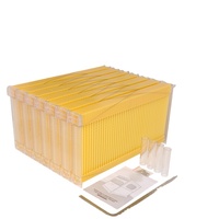 Boîte à couvain en bois de ruche à 2 couches avec peigne à cadre de miel 7X + support de support