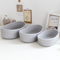 Paniers de rangement en corde de coton pour la maison, organisateurs de pépinière pour bébé tissé et mignon, panier de jouets pour petit chien, paniers cadeaux vides