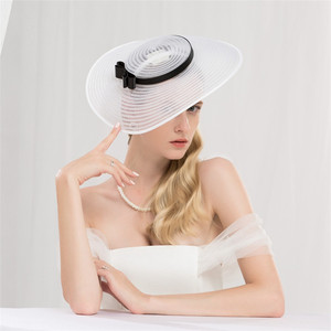 A3 Dame Chapeaux Ligne Chapeau Femme À Large Bord Chapeaux Chapeaux Printemps Nouvelle Mode Fil <span class=keywords><strong>Homburg</strong></span> Contracté Bouchons Femelle Britannique Bouchon - Product Image 2