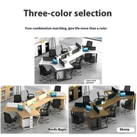 Nouveau mobilier de bureau personnalisable, table de travail créative pour le personnel, poste de travail modulaire pour employés, bureau en L à 120 degrés, simple et moderne