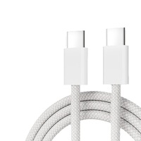 Kabel Data Pengisian Cepat 60W Tipe-C ke Tipe-C Tembaga Murni Konektor USB 3.0 untuk Ponsel