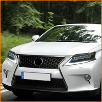 Pour Lexus RX 2009-2015 : Ensemble de phares LED à triple faisceau, style restylé 2021, avec feux de jour (DRL) et clignotants séquentiels