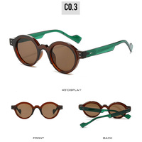 XUEDIAO nouveau élégant vintage petit cadre rond punk lunettes de soleil femmes rétro steampunk écologique lunettes de soleil en gros
