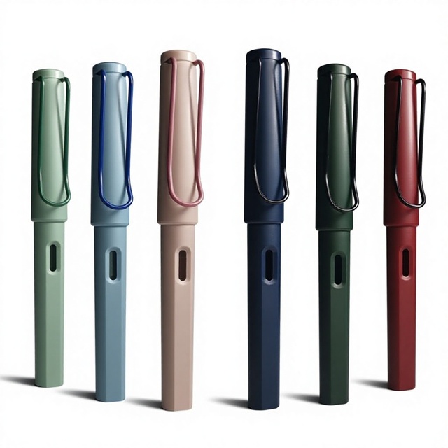 Plastic Stainless Steel Student Calligraphy Practice Pen 0.38mm EF & 0.5mm F Nibs Replaceable Ink Cartridge Gift Box