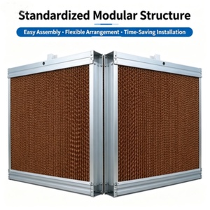 Cortina Húmeda <span class=keywords><strong>de</strong></span> Aluminio Duradera, Panel <span class=keywords><strong>de</strong></span> Papel Corrugado para Enfriamiento, Ventilación y Humidificación en Talleres Industriales - Product Image 1