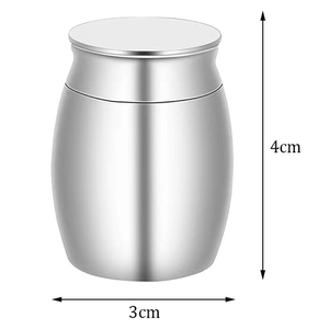 Küçük Avrupa Tarzı Paslanmaz Çelik Küllük Mini Kavanoz Köpekler İçin Cenaze Malzemeleri Mühürlü Evcil Hayvan Tabutları ve Urnleri - Product Image 4