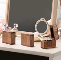 Boîte à bijoux en bois noir faite à la main sur mesure, emballage en gros pour pierres précieuses, boucles d'oreilles, chocolats, motif bois noir et chocolat