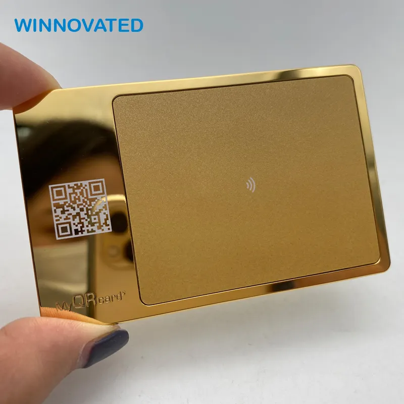 Carte de visite en métal NFC à puce RFID intelligente ID IC sans contact
