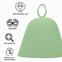 Chapeau de sauna classique en feutre de laine mérinos 100 % naturelle, confortable et anti-chaleur, épaisseur 3 mm, pour adultes – Meilleure vente