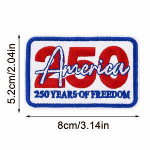 Nuevo Parche Bordado Termoadhesivo con la Campana de la Libertad de EE. UU. del 250 Aniversario y la Bandera de la Diosa, para Decoración de Ropa, Sombreros y Bolsos - Product Image 2