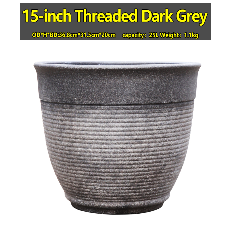 Screw basin 15 "in dark cement color