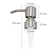 Pompe à lotion en acier inoxydable résistant à la rouille pour distributeurs de savon de salle de bain