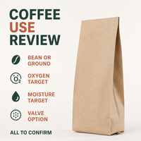 Sachet de café à fond plat en papier personnalisé, sachet de café à fond plat, fabricant d'emballages alimentaires de qualité supérieure pour torréfacteurs, OEM