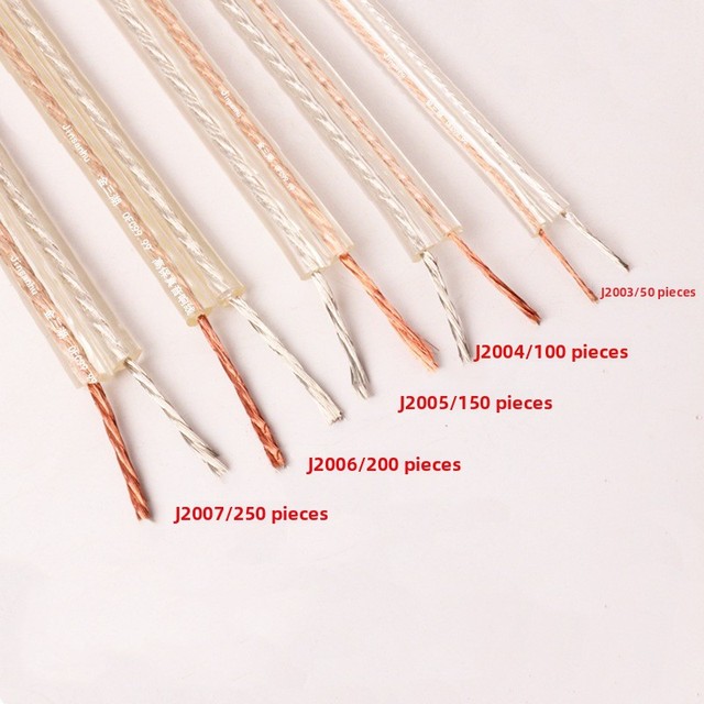 ABCCABLS JA2003 Speaker Cable 2*50 Strands 0.3/0.6mm OFC Tinned Copper Wire ISO ROHS Certified for Audio System