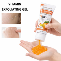 Gel éclaircissant personnalisable à la vitamine C, curcuma, aloe vera et acide kojique, exfoliant doux, nettoyant pour tous types de peaux