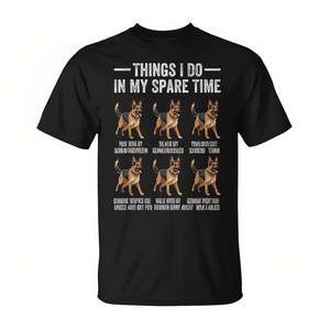 Cosas que hago en mi tiempo libre, camiseta para papá y mamá de perro pastor alemán - Product Image 2