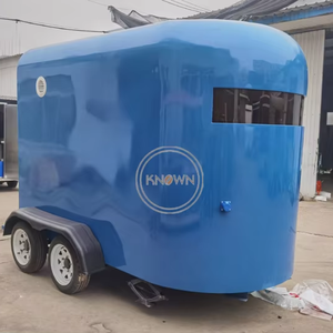 Remorque alimentaire de camping-car à double essieu certifiée CE, personnalisée, en aluminium et acier inoxydable, pour la vente de glaces et de frites - Product Image 1