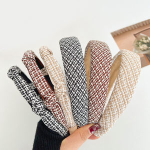 طوق شعر إسفنجي عقد تقليدي مخصص طوق شعر عقد ريترو أمريكي للجامعات طوق شعر بعقدة عريضة طوق رأس جديد للفتيات - Product Image 2