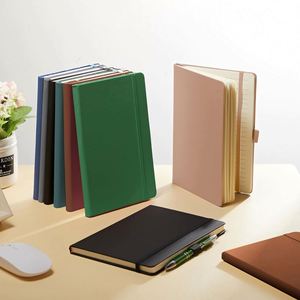 Custom Exquisite A5 Leather Printed Classic Diary Lined Hardcover Agenda Planner <b>Journal</b> Notebook for Promotional Use - Product Image 2