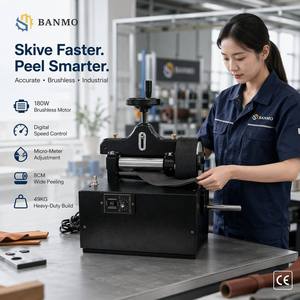 Machine à refendre le cuir électrique BANMO, équipement industriel numérique <span class=keywords><strong>de</strong></span> découpe et d'épluchage 180W 8CM pour chaussures et sacs GL-A2009 - Product Image 1