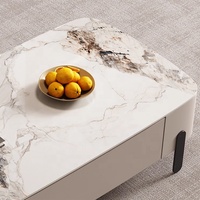 Zayshine Italien De Luxe En Bois Massif Base Table Basse Quartz Dalle Rectangle Salon Meubles Ensemble Simplicité Théière