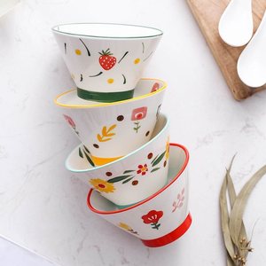 Cuenco de Ramen de cerámica ecológico de estilo <span class=keywords><strong>japon</strong></span>és Cuenco de arroz de fideos antiescaldado lindo <span class=keywords><strong>para</strong></span> viajes - Product Image 1