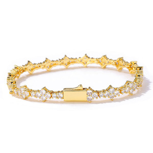 VEROMCA Hip Hop 6.5mm chiusura a molla zircone bracciale Tennis gioielli di moda uomo donna bracciale personalizzato <span class=keywords><strong>coppia</strong></span> - Product Image 5