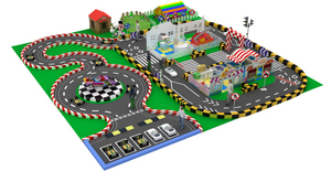 Caldo di vendita parco giochi per bambini Moetry parco giochi Mini città gioco di ruolo piccolo traffico città per bambini - Product Image 2
