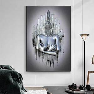 Estatua de amante de metal al por mayor abraza tu corazón Mesa pared arte cristal porcelana pintura decoración del hogar - Product Image 1